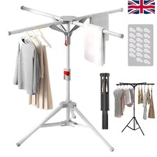 4 Tier Extra Large Clothes Airer Indoor Foldable Outdoor Laundry Dryer Rack UK