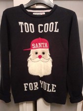 Blue Cool Santa Xmas Jumper