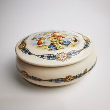 ~ Vintage ~ Wedgwood ~ Rambling Ted ~ Lidded Trinket Dish ~ 11 CM X 9 CM ~