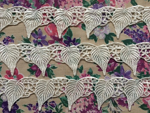 Vintage embroidered ivory