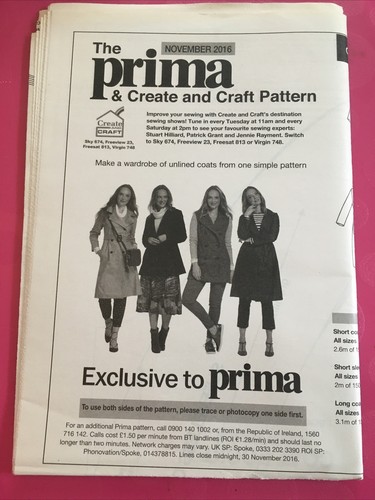 Prima sewing pattern coat - pattern,