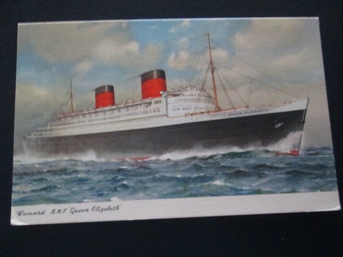 Postcard cunard rms - cunard,