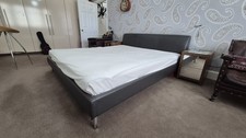 Superking Dark Green Leather Bed