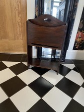 antique solid oak magazine rack