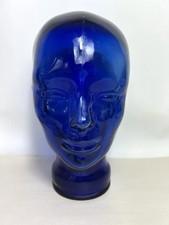 Vintage Blue Glass Head
