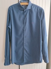 Tommy Hilfiger Men's Check  Long Sleeve Shirt Size  M Blue