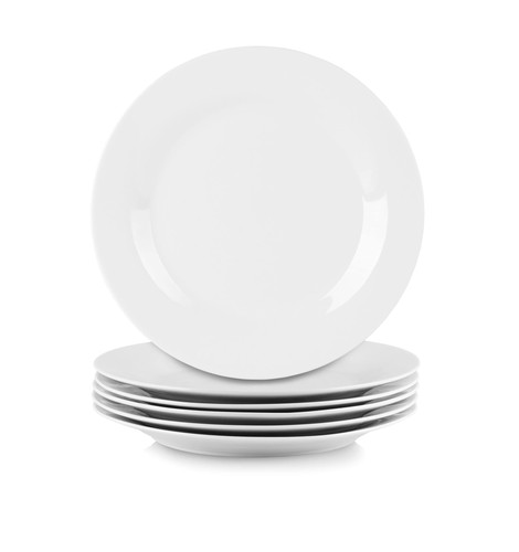 Simply white round - white, 10.5"