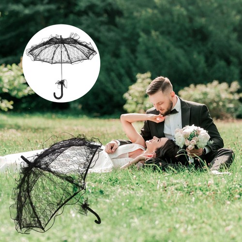 Elegant black lace umbrella - elegant,