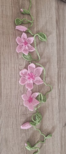 Crocheted clematis flower and - clematis,