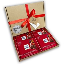 Ritter Sport Rum, Raisin Chocolate Christmas Gift Box Hamper Birthday Present