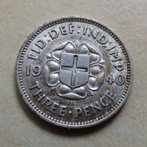 King george threepence 1940 - threepence,