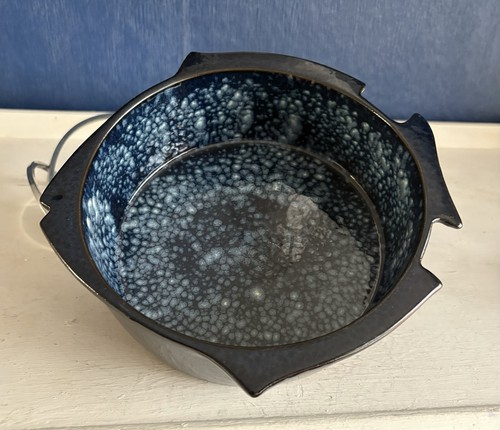 Speckled blue fish shaped - speckled,