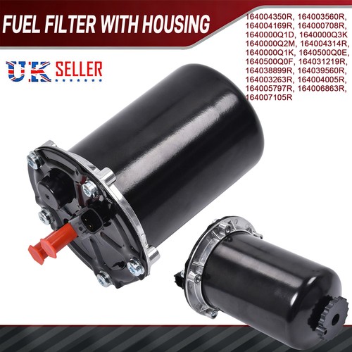 Fuel filter with - fuel, housing