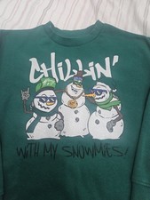 Boys Green Snowman Christmas