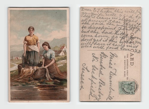 Postcard scotch washing - -,