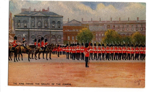 King taking salute - king,