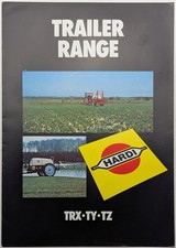 Original Hardi Trailer Range Brochure, c 1980's, TRX, TY & TZ Sprayers