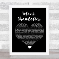 Black Chandelier Black Heart