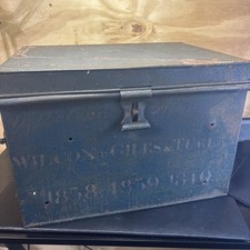 Antique Metal Deed Box, Wilcox