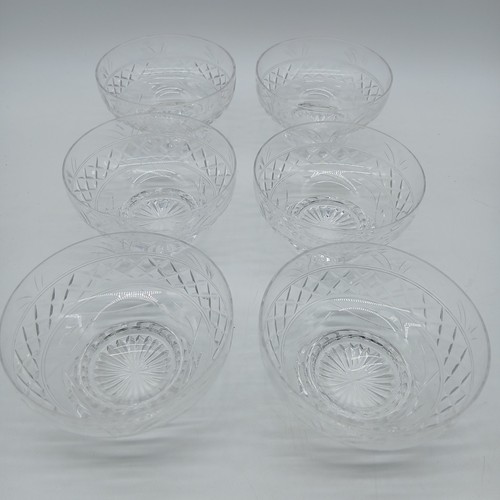 Lead crystal cut glass footed - cut,