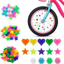 108 Pcs Reflective Bicycle Spoke Beads with Clicker Noise, Colorful Bike Wheel 
