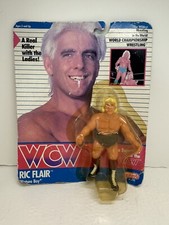 Ric Flair 💥 - WCW Galoob Wrestling Figure WITH BELT - On Card Boxed Vintage Toy