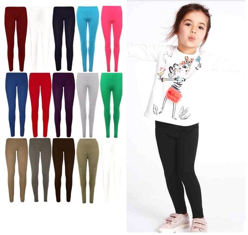 Girls full length plain - girls, cotton