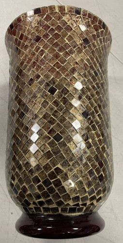 Glass mosaic hurricane candle - mosaic,