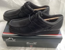KANGOL WALTHAM LACE UP SHOES BLACK LEATHER MENS SIZE UK 9 EU 43 NEW BOXED