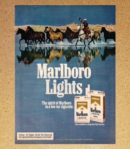Marlboro lights mustang horses - lights,
