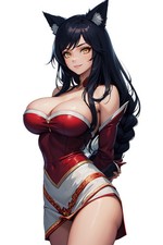 Ahri Seductive Smile Vinyl Car