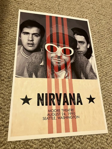 Nirvana tour poster 11x17 - -,