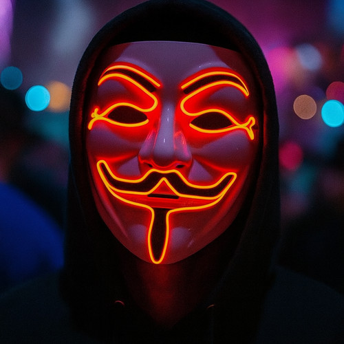 Anonymous red led mask - anonymous,
