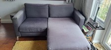 IKEA KARLSTAD grey 2 Seater Chaise Sofa Excellent Condition