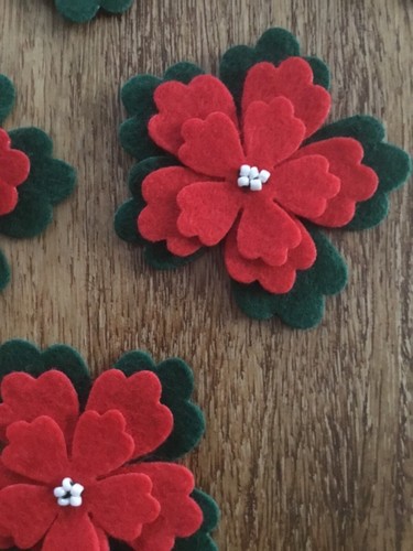 Hand made die cut - red, felt