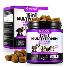 DOG MULTIVITAMIN Chews Food Treats DOG PROBIOTIC SUPPLEMENT Blend Skin Gut Heart