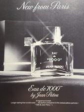 Eau de "1000" Perfume by Jean Patou Paris Fragrance Bottle Vintage Print Ad 1978