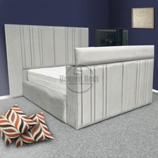 Luxury Chesterfield Upholstered TV Bed Frame w/ Gas Lift Ottoman Storage UK