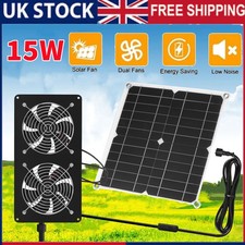 Ventilation Fans 12V 15W Solar Powered Panel Fan for Greenhouse Camping Sheds