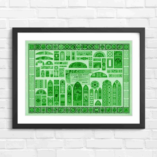 Vintage stained glass - art, deco