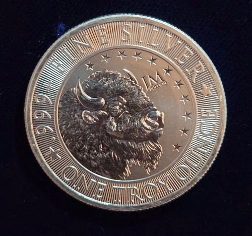 1oz pure silver bullion - pure, jm