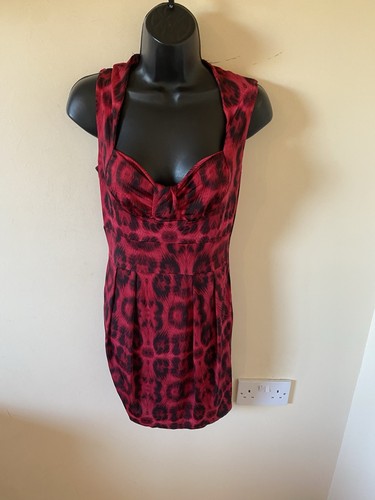 Red black print - red/black, dress
