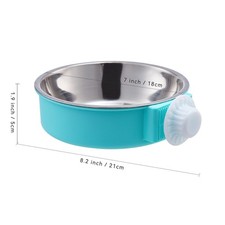 Pet Dog Stainless Steel Cage Bowl Puppy Hanging Food Water Feeder for Crate