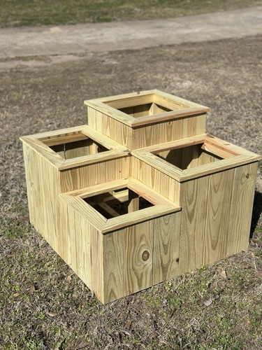 Tier wooden raised - 4-tier,