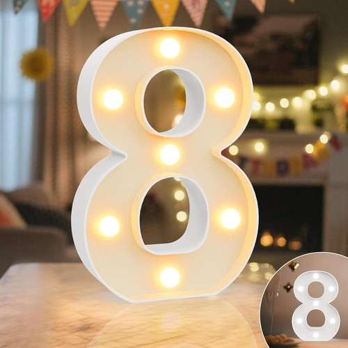 Led light marquee numbers - light, up