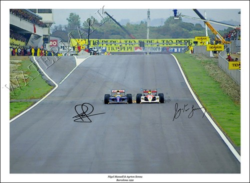 Ayrton senna mansell signed - mansell,