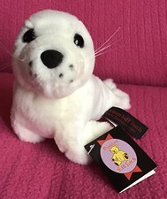 Dowman Soft Touch White Seal Pup Soft Plush Toy Small 5.5” Tag