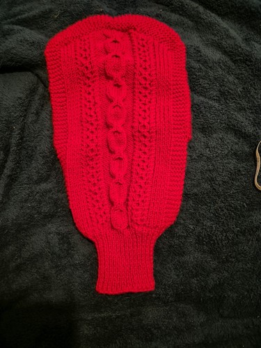 Hand knitted dog - knitted,