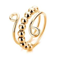 Anti Anxiety Fidget Spinning Ring 925 Sterling Silver Spinner Zircon Rings