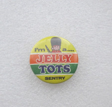 Vintage Jelly Tots I'm a... Sentry Rowntrees Sweets  Advertising Pin Badge